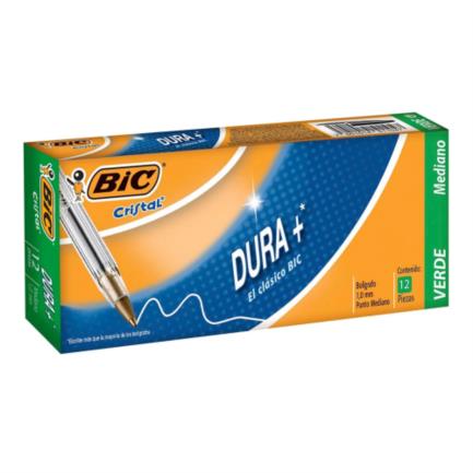 Pluma Bic Cristal Clasica P.M 1Mm Verde