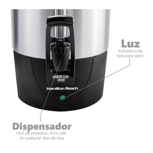 Cafetera 45 Tazas Acero Inoxidable Hamilton Beach