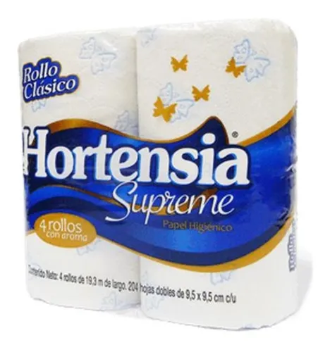 Papel Higienico Hortensia con 4 Rollos