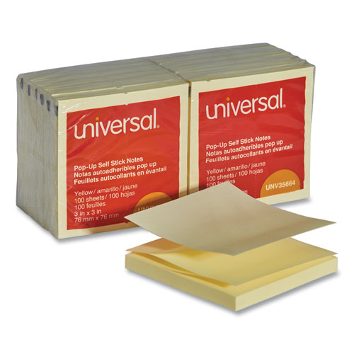 Nota Adhesiva 3 x 3 Amarillo Acordeon con 100 Hojas Universal