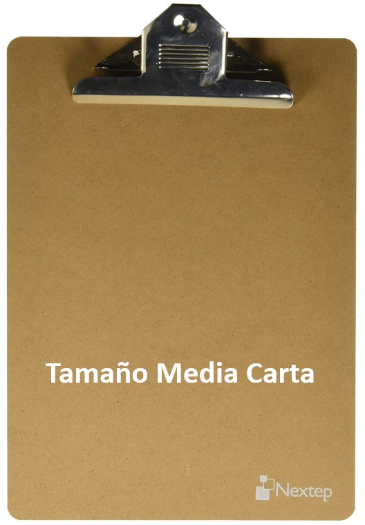 Tabla con Clip de Madera Tamaño Media Carta Bazic