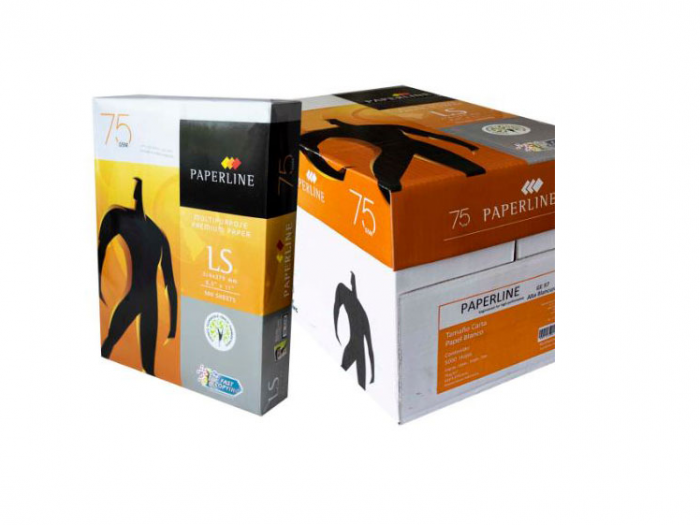 Papel Bond Tamaño Carta Blanco Paperline NARANJA 8.5'' x 11" 97% Blancura 75 g/m² con 500 Hojas 