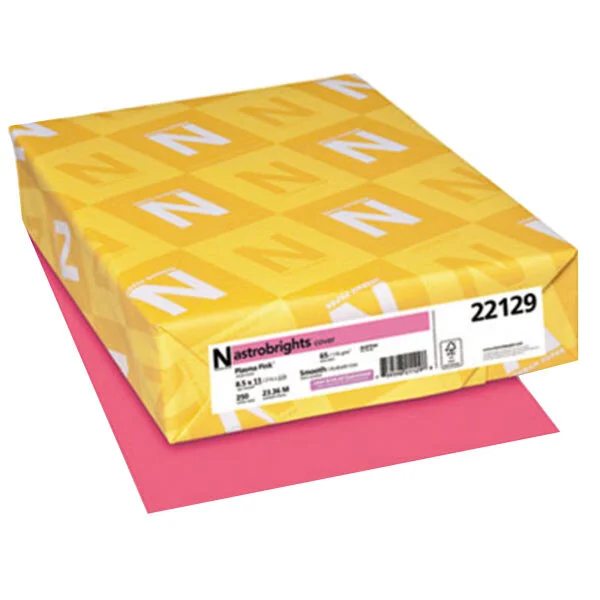 Papel Bond Tamaño Carta Rosa Plasma Astrobright 8.5x11" 89g/m² 24 lb con 500 Hojas 