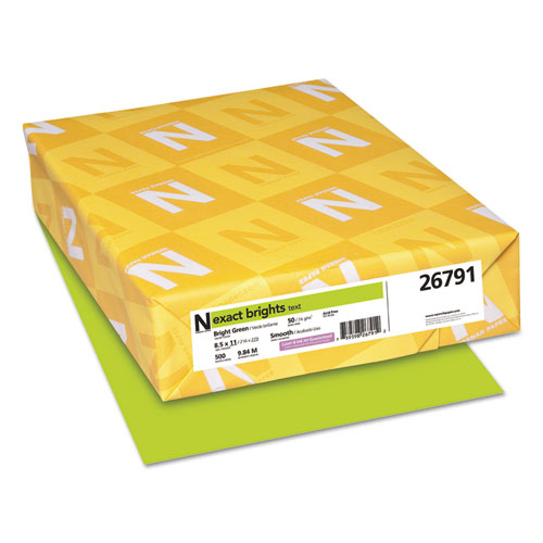 Papel Bond Tamaño Carta Verde Fluorecente Astrobright 8.5'' x 11" 89 g/m² 24 lb con 500 Hojas 