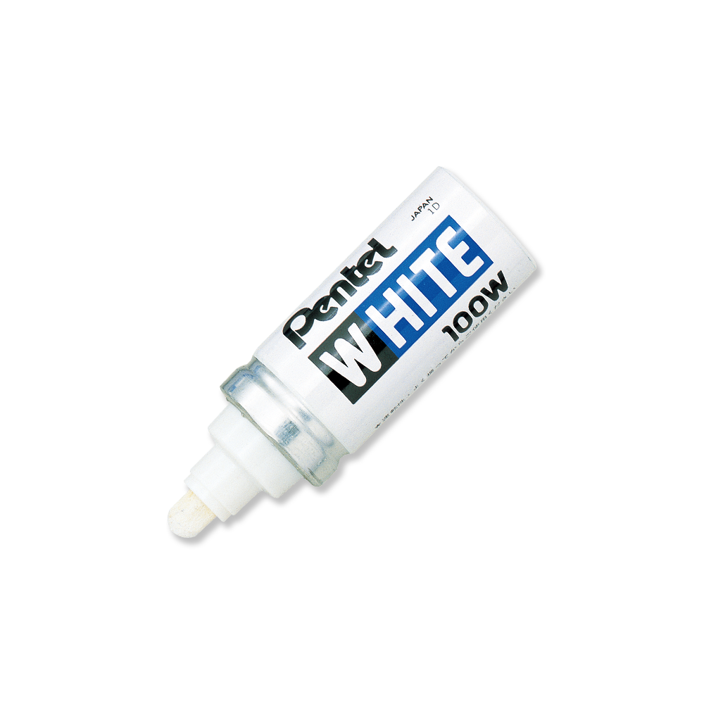 Marcador Pentel 100W Punta Grande Blanco 