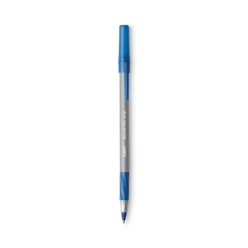 Pluma Bic Roundstic Xtra Confort Punta Fina 0.8 mm Azul