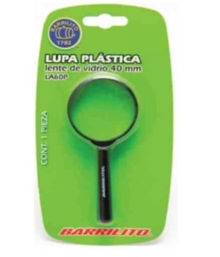 Lupa 40mm (4cm) Plastica Barrilito