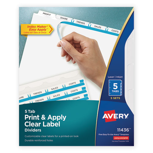 Etiqueta Separador 5 Cejas Maker Clear Avery
