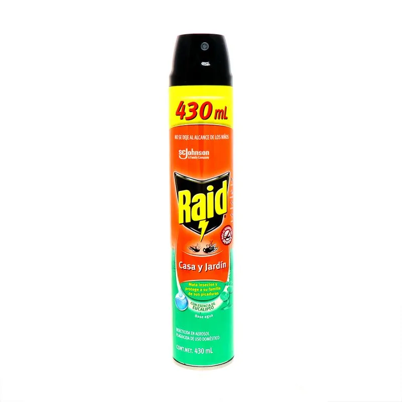 Insecticida Raid Casa y Jardin en Aerosol 430 mL