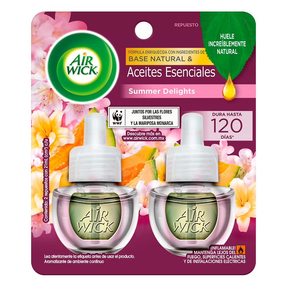 Aromatizante Air Wick de Pared 2 Repuestos Summer Delights