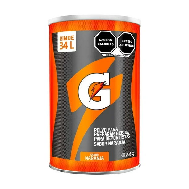 Bebida Hidratante en Polvo 2.38 kg para 34 L Naranja Gatorade