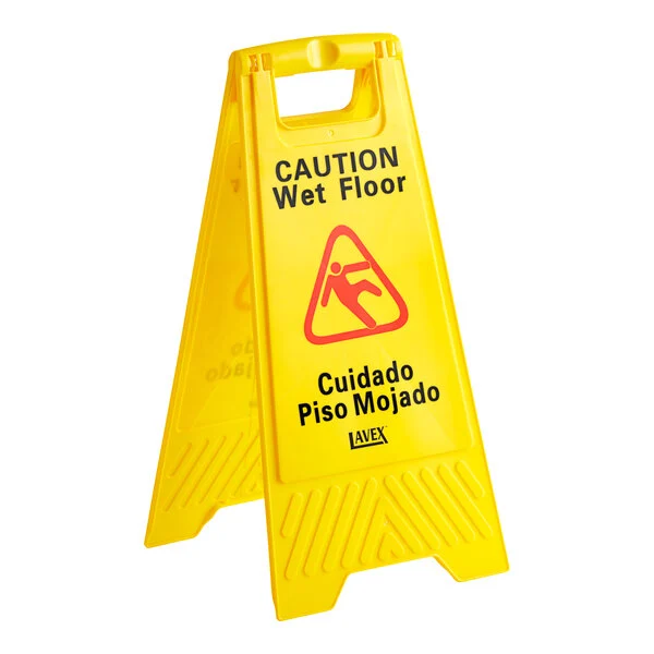 Señalamiento de Piso Mojado Amarillo (Caution Wet Floor) Lavex