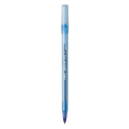 Pluma Bic Roundstic Punta Fina 0.8 mm Azul 