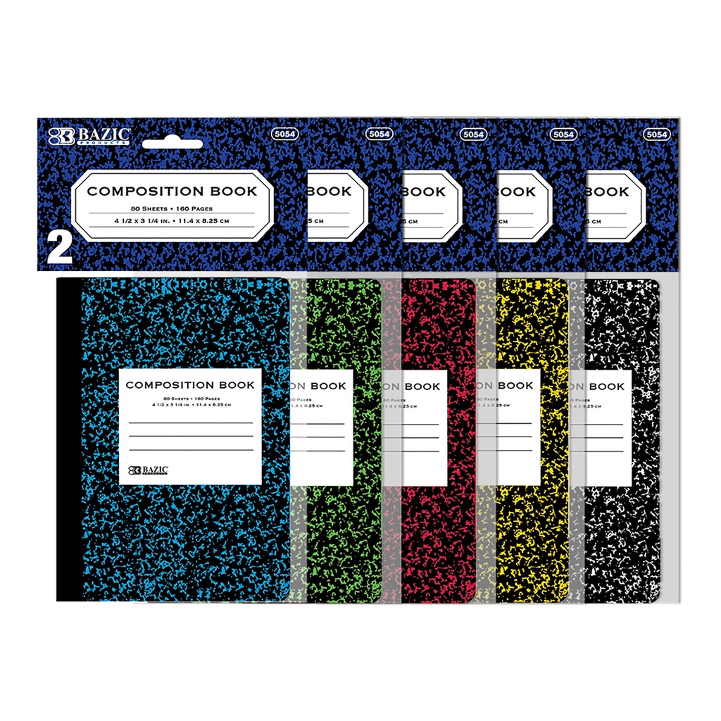 Libreta Bolsillo Composition con 80 Hojas Bazic
