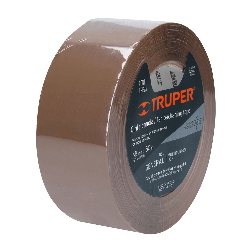 Cinta Adhesiva de Empaque Canela 2" (48 mm) x 150 m Truper