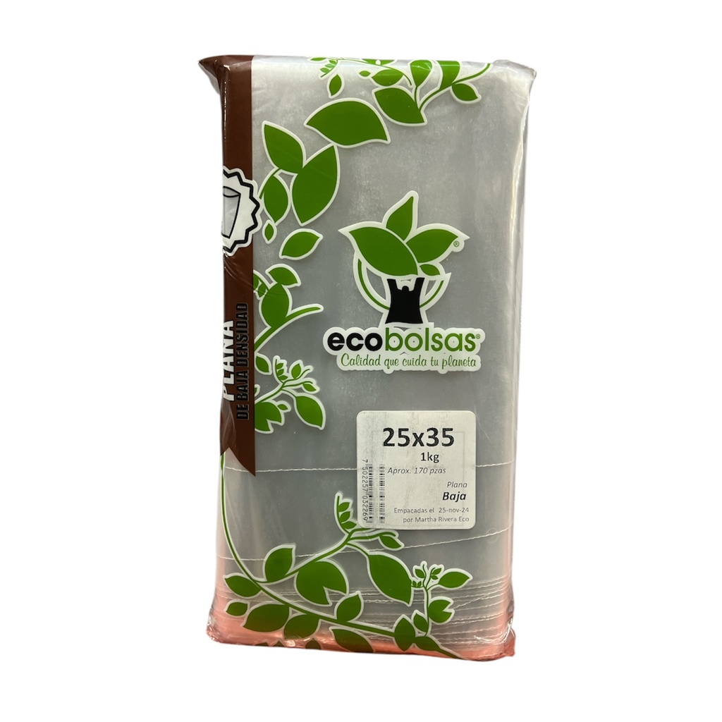 Bolsa para Corte de Caja Plastico Natural 25 cm x 35 cm 1 kg