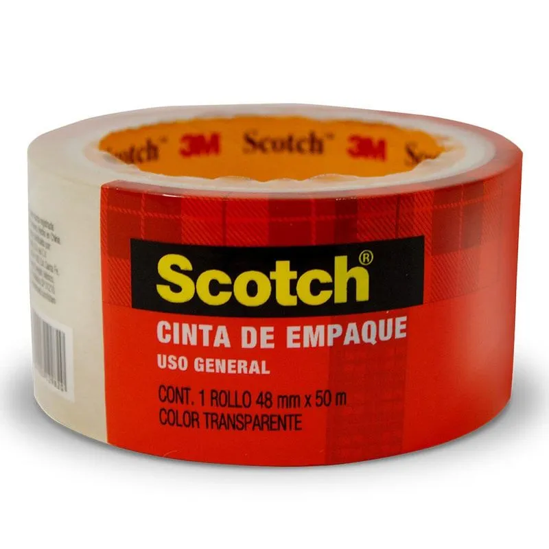 Cinta Adhesiva de Empaque Transparente 2" (48 mm) x 50 m Scotch