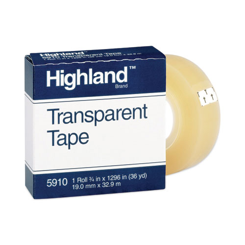 Cinta Adhesiva Transparente 3/4" (19mm) x 1296" (33 m) Highland #5910