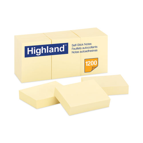 Nota Adhesiva 1.5 x 2 Amarillo #6539 con 100 Hojas Highland