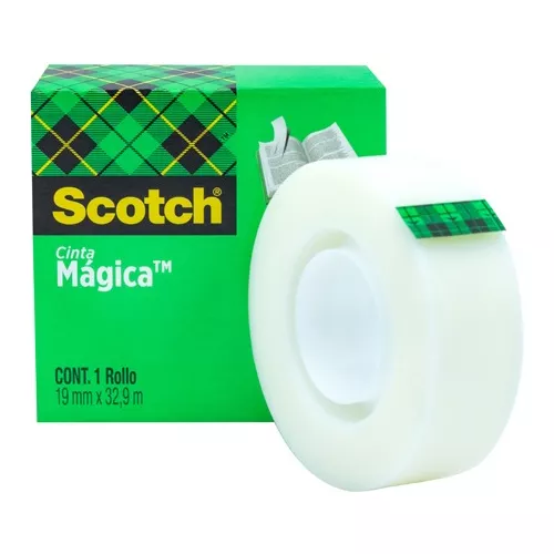 Cinta Adhesiva Invisible (Opaco)  3/4" x 1296" (33 m) Scotch Verde