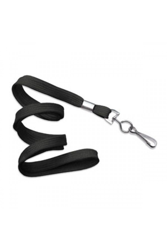 Cordon para Gafete con Broche Plano Negro