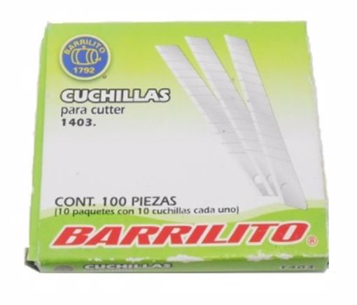 Navaja Retractil Cutter Chico Repuesto 9 mm con 10 Barrilito