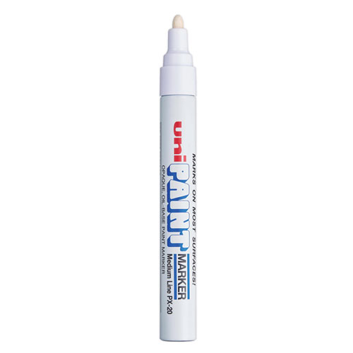 Marcador Uni-Paint PX20 Punto Mediano Blanco