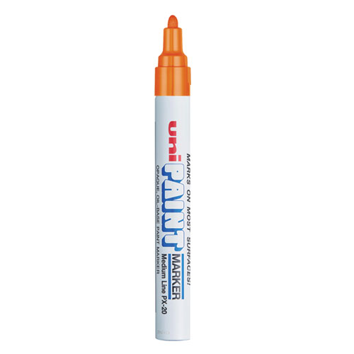 Marcador Uni-Paint PX20 Punto Mediano Naranja