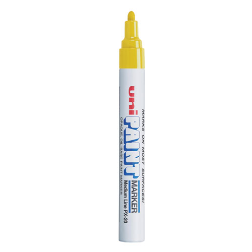 Marcador Uni-Paint PX20 Punto Mediano Amarillo