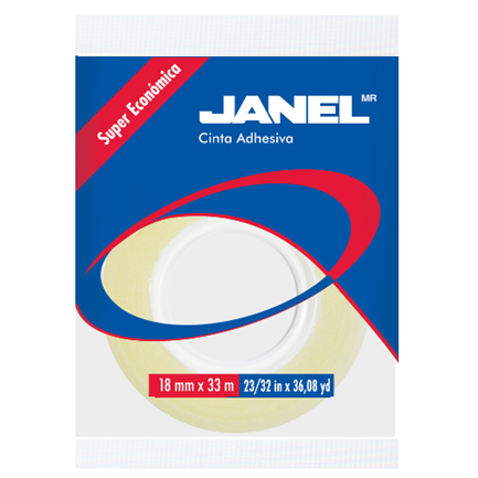 Cinta Adhesiva Transparente 3/4'' x 1296'' (33 m) Janel