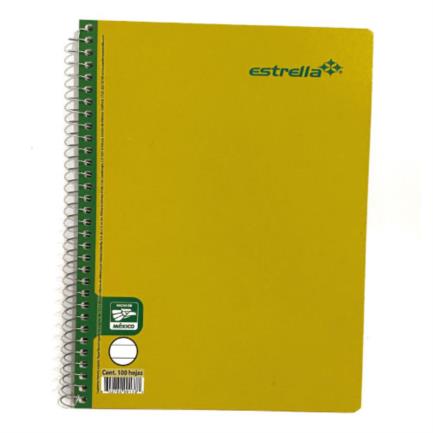 Cuaderno Espiral Profesional Raya Estrella (Liso) con 100 Hojas
