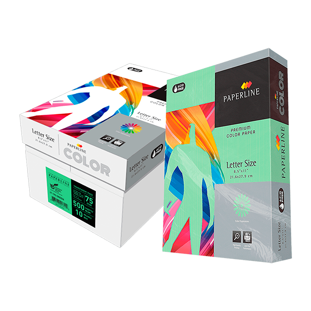 Papel Bond Tamaño Carta Verde Pastel/Pedimento Paperline 8.5'' x 11" 20 lb con 500 Hojas 