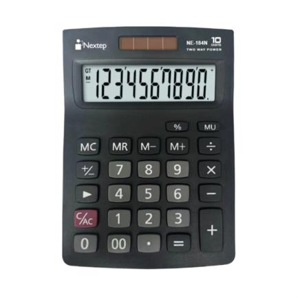 Calculadora 10 Digitos Semi Escritorio Nextep NE-184N Solar/Bateria