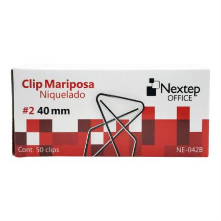 Clip Mariposa #2 de Metal con 50 Nextep   