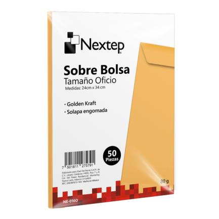 Sobre Manila Tamaño Oficio con Solapa Engomada Nextep con 50