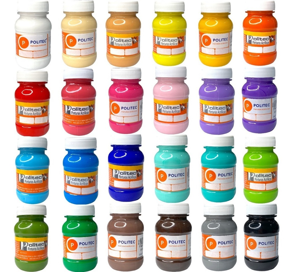 Pintura Acrilica Politec 100 mL Colores Surtidos 