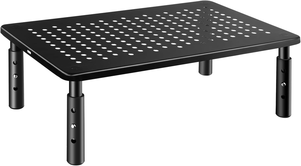 Soporte Elevado Ajustable P/Monitor  3 Alturas Negro