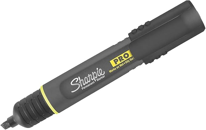 Marcador Permanente Sharpie Pro Negro Punta Cincel con 12
