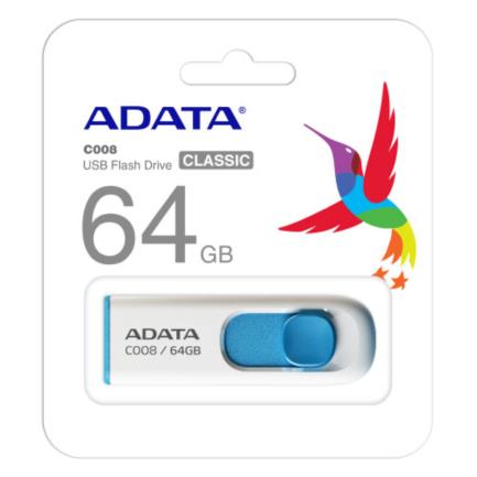 Memoria USB 2.0 de 64 GB Adata Color Blanco-Azul 