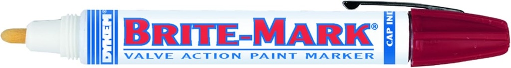 Marcador Permanente de Accion con Valvula Roscada Punto Medio Amarillo Brite Mark