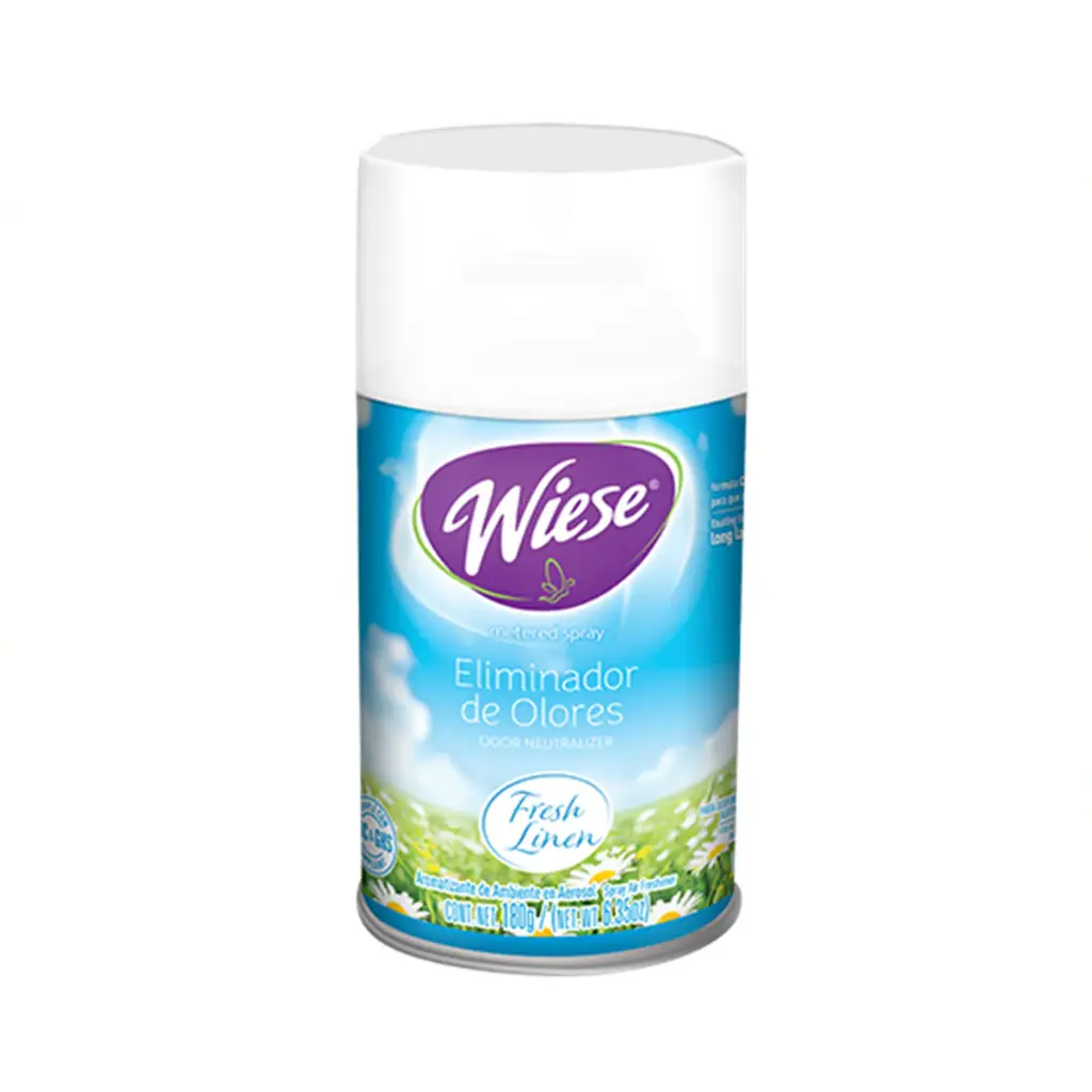 Aromatizante Time Wiese en Aerosol Eliminador de Olores (Fresh Linen) 180 g 