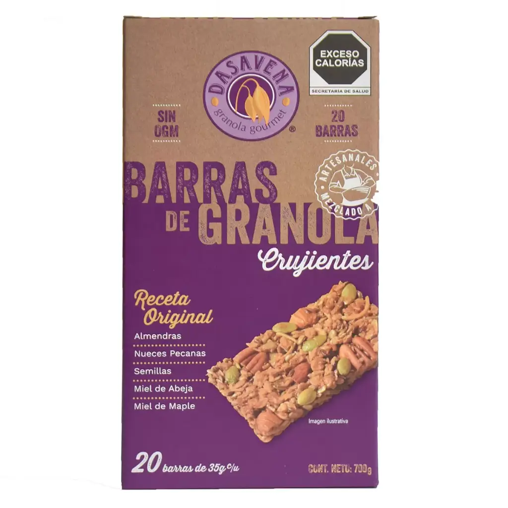  Barras de Granola Dasavena  Crujientes C/20