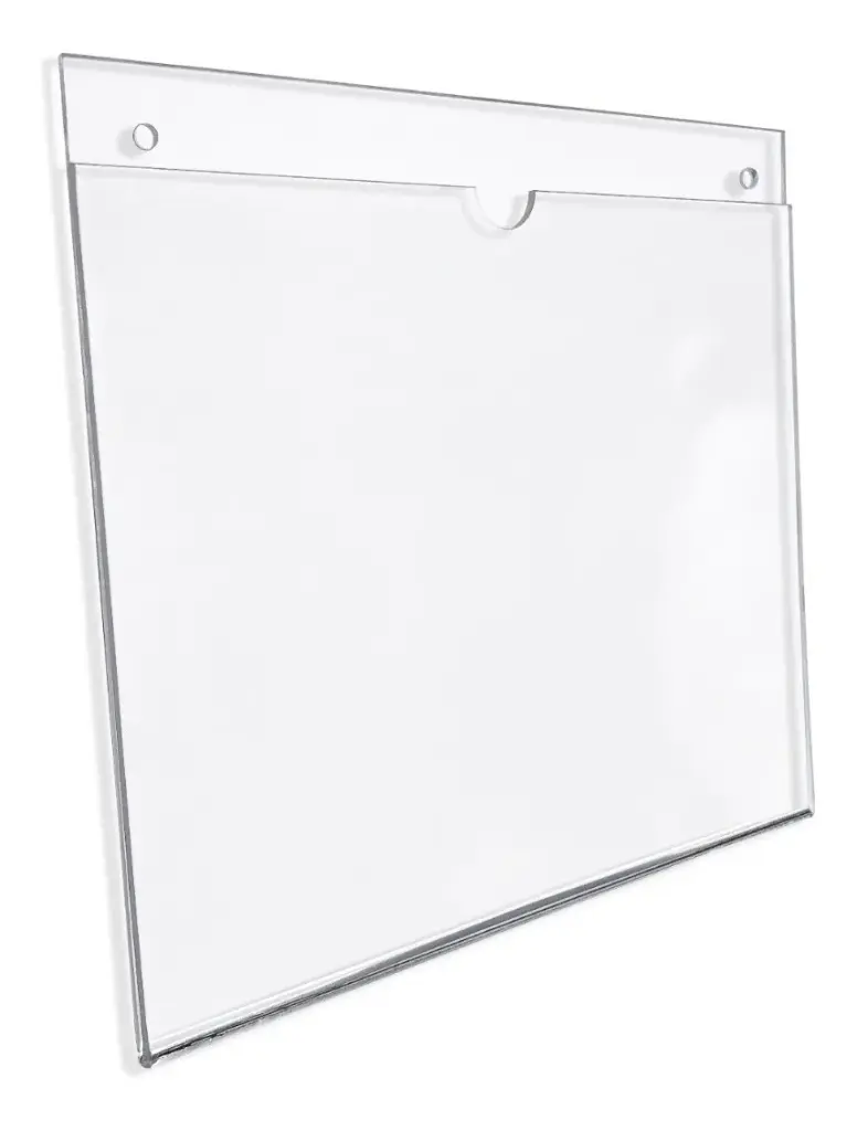 Portaletrero de Pared Tamaño Carta Acrilico Horizontal de 2mm