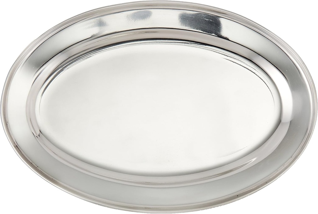Plato Ovalado de Acero Inoxidable 12 x 8.63" Winco
