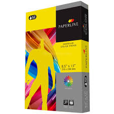 Papel Bond Tamaño Carta Amarillo Cyber (Solar) Paperline 8.5'' x 11" 80 gr con 500 Hojas 