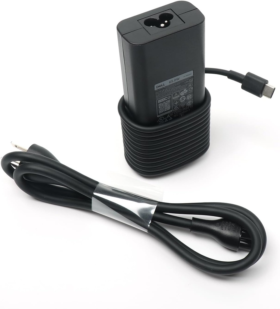 Dell Cargador de computadora portátil USB C de 65 W 3 ft
