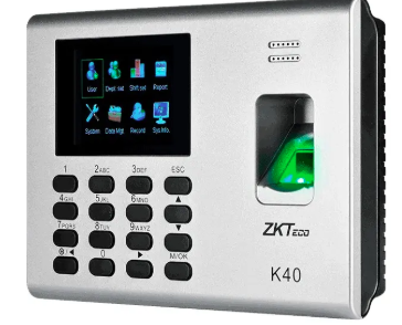 Reloj checador Zkteco K40 1000 Huellas Usb Hoja De Cálculo Color Plateado