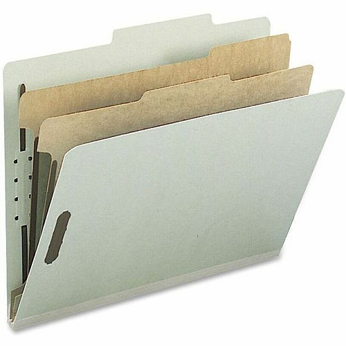 Carpeta de clasificación Nature Saver 2/5 con pestañas tamaño carta 8 1/2" x 11" Expansión de 2" Sujetadores tipo K con puntas caja con 10