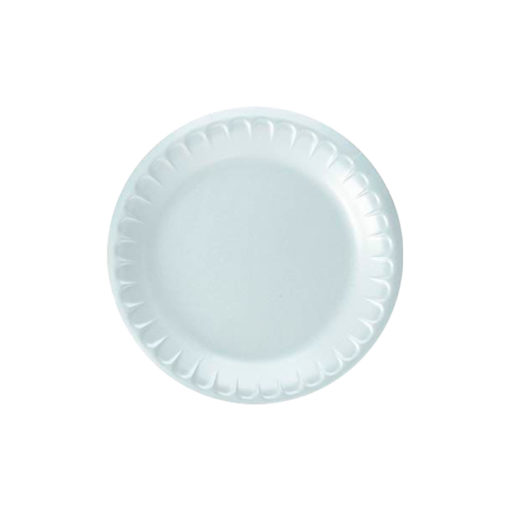 [50076] Plato Redondo 8" Foam Liso con 20 Reyma