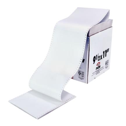 [81085] Papel Stock 2 Tantos 9 1/2'' x 11" Blanco con 1500 PCM